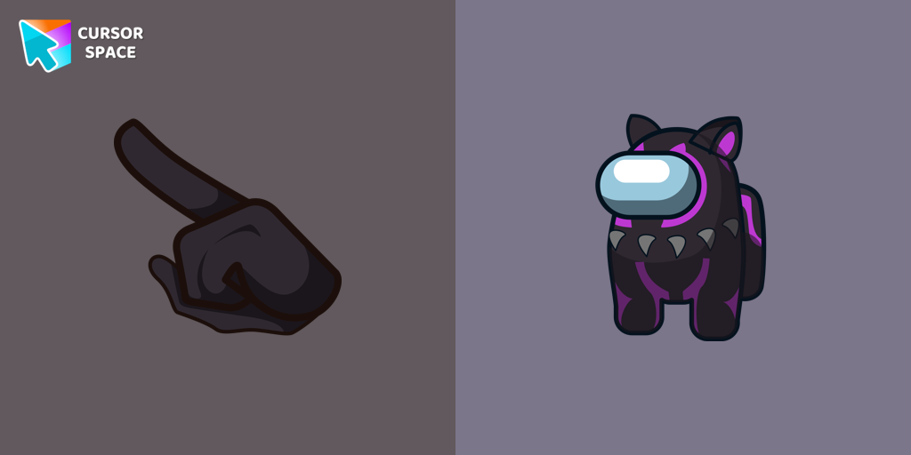 Custom Cursor Among Us Black Panther Character Theme